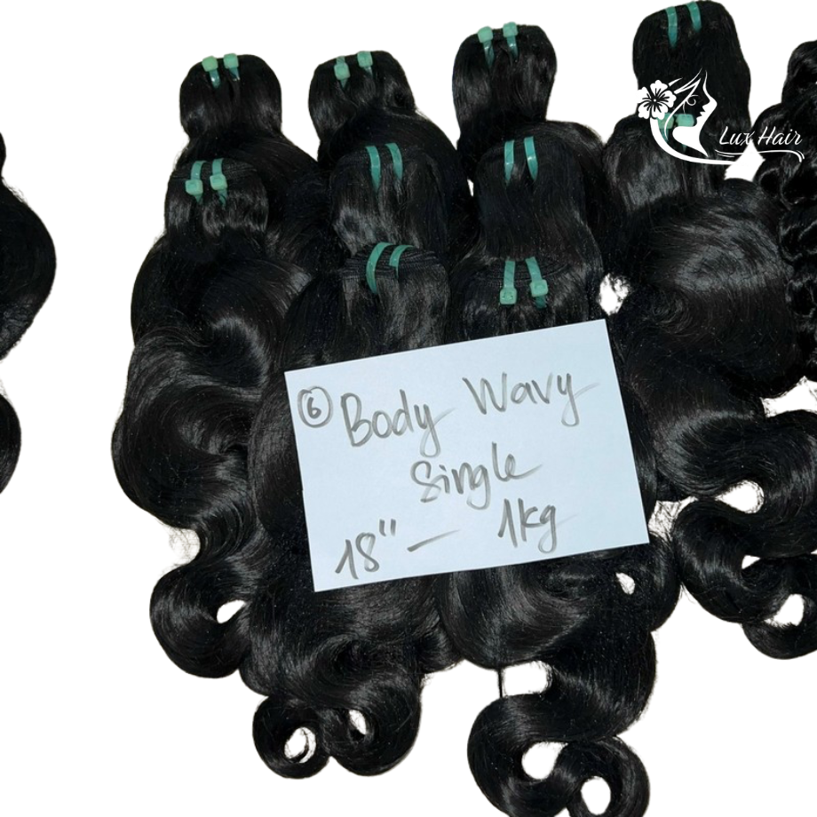 Thick and Shiny Natural Black Body Wave Hair Extension – Soft Waves, Full Volume
