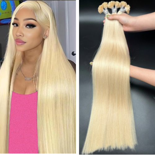 Raw Vietnamese Hair #60 Blonde Color Flat Tip Hair Extensions