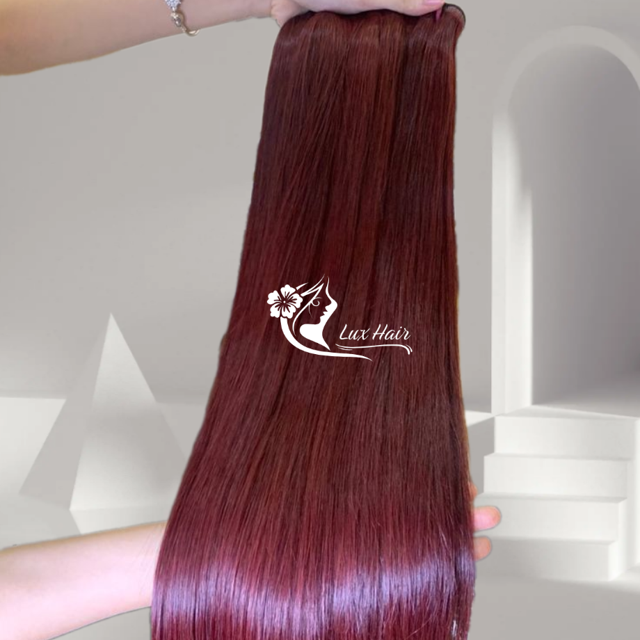 Burgundy bone straight Vietnamese hair bundles
