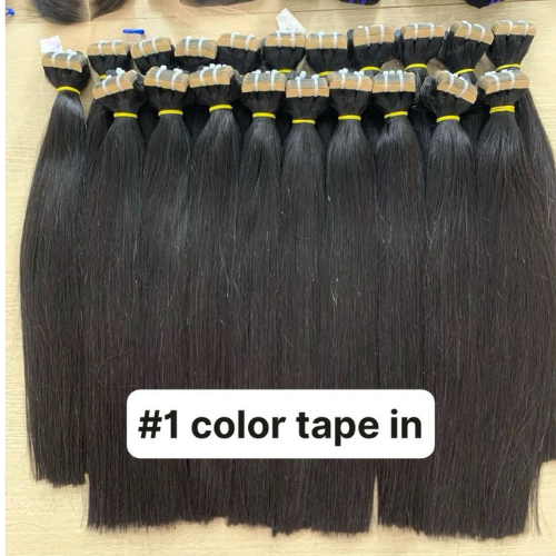 Checking raw vietnamese hair tape in hair extensions