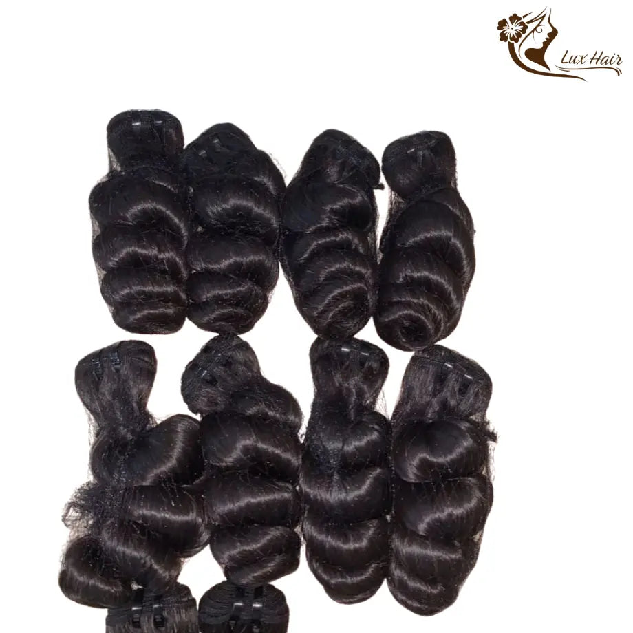 Round Twist Curl Vietnamese Hair Bundles – Big Spiral Curls in Natural Black from Lux Hair Factory