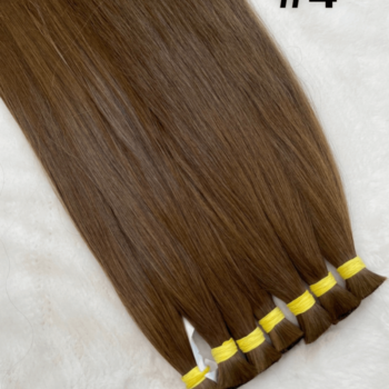Color #4 straight Vietnamese hair in 12 to 30 inches - natural brown bulk