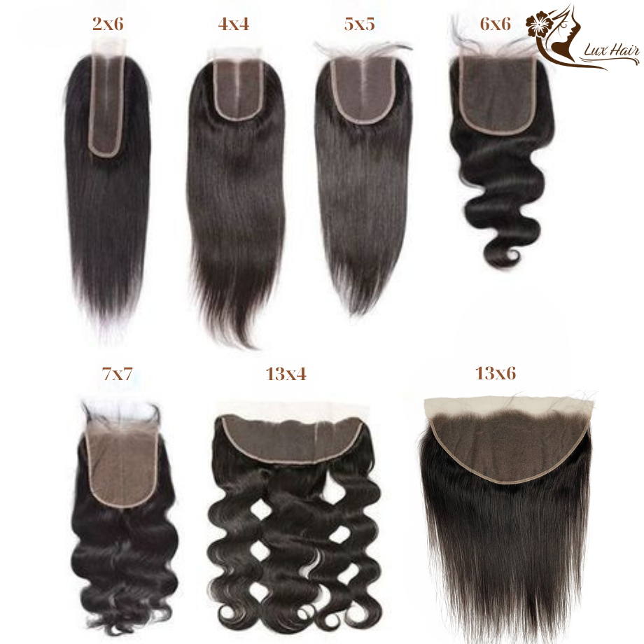 All types of closure and frontal for hair