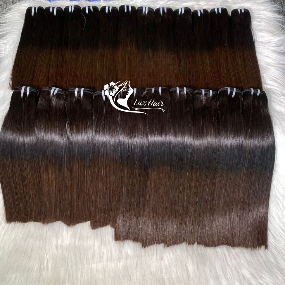 Black brown color Vietnamese bone straight hair bundle – silky and full from root to tip