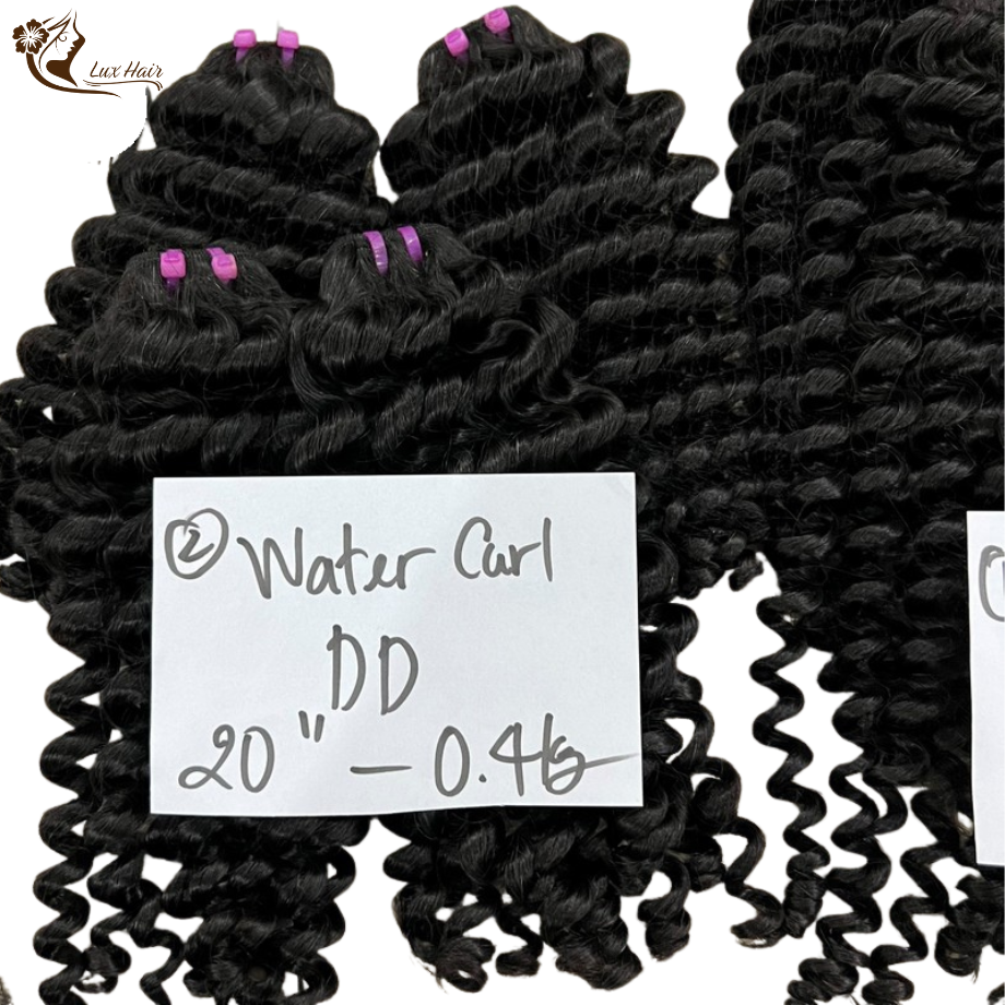 Double drawn 20 inch water curly hair extensions with soft, defined curls – Lux Hair premium quality