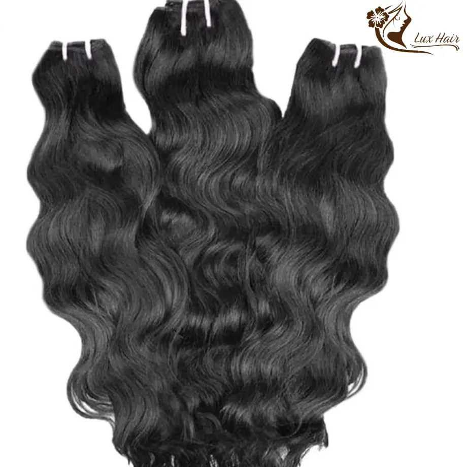 Natural Black Natural Wavy Hair Bundles Lux Hair