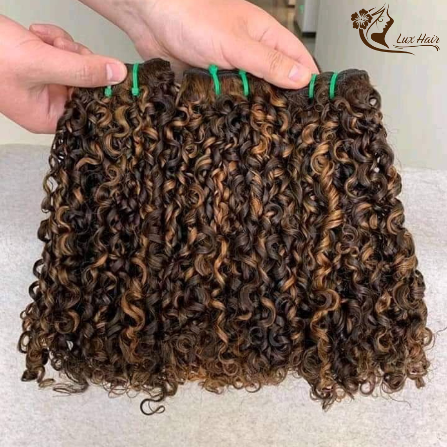 Brown Piano Color Pixie Curly Hair