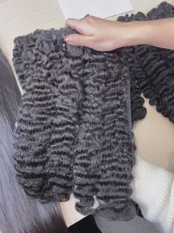 Burmese curly raw vietnamese hair bundles