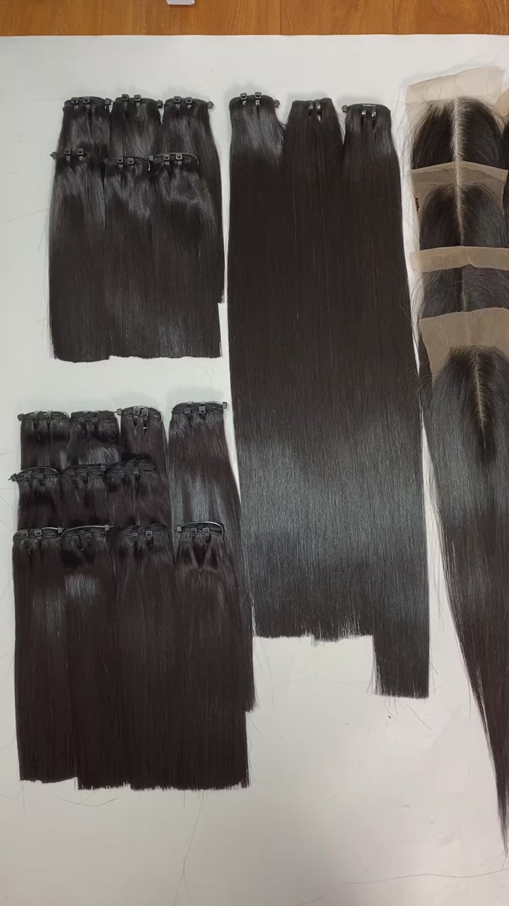 Vietnamese bone straight hair natural black bundles sale OFF