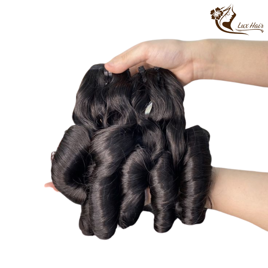 Lux Hair Bouncy Curly Hair – Full, Voluminous Texture in Natural Black Color