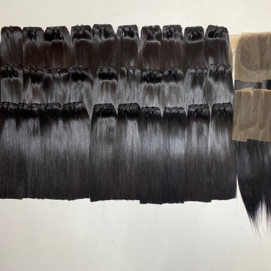 Natural Black Vietnamese Bone straight Hair