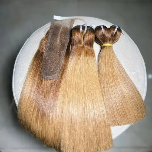 short length gld color bone straight vietnamese hair