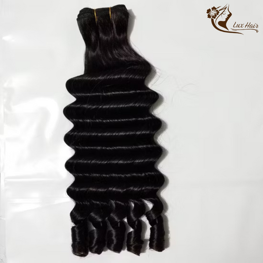Deep Twist Curly Vietnamese Hair Bundle – Neat Spiral Curls in Natural Black from Lux Hair Factory Vietnam