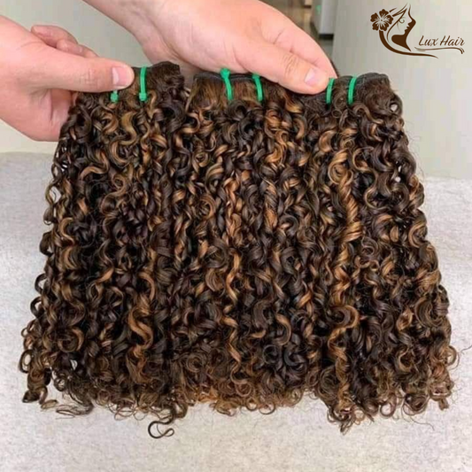 Brown Piano Color Pixie Curly Hair